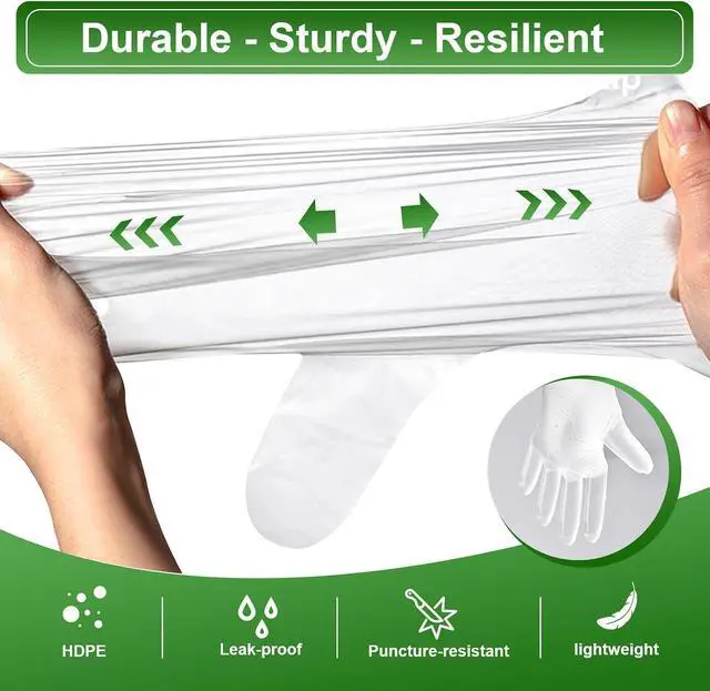 Alt view image 3 of 7 - 500 Count Disposable Food Service Gloves Plastic Gloves For Food Handling, Clear Poly Plastic Glove For Kitchen Serving Lightweight Disposable Kitchen Glove, One Size Fits Most