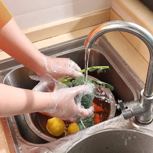 Alt view image 3 of 6 - Brandon-super Disposable Food Prep Gloves - 500 Piece Plastic Food Safe Disposable Gloves, Food Handling, One Size Fits Most 500 PCS
