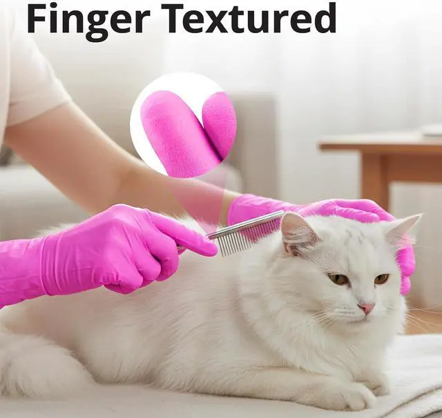 Alt view image 4 of 7 - SwiftGrip Powder-Free Nitrile Gloves, 3-mil, Disposable Nitrile Gloves, Latex-Free, Powder-Free - Pink/Fuchsia
