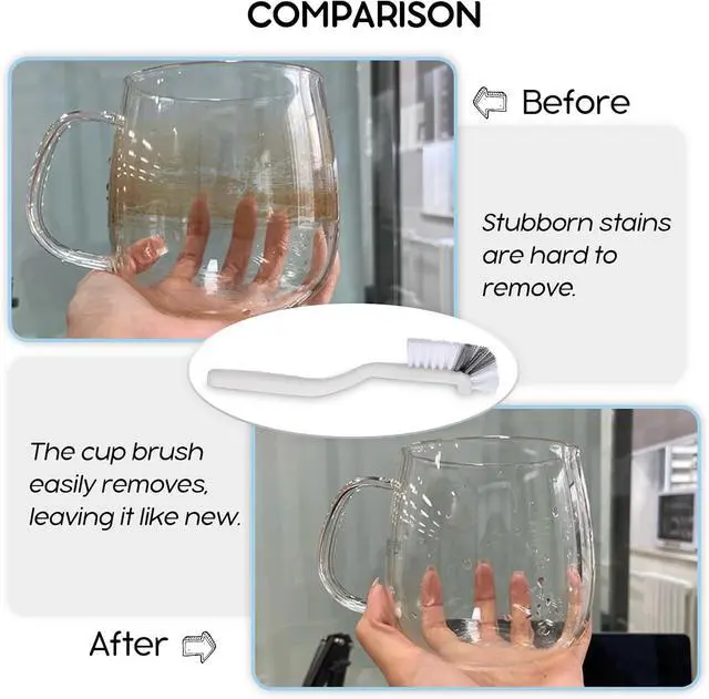 Alt view image 5 of 7 - 9 Pack Crevice Cleaning Brush Set, Hard Bristle Detail Brush Set for Deep Cleaning Kitchen, Bathroom, Grout, Sink, Bottle, Blender, Corners, Tight Spaces