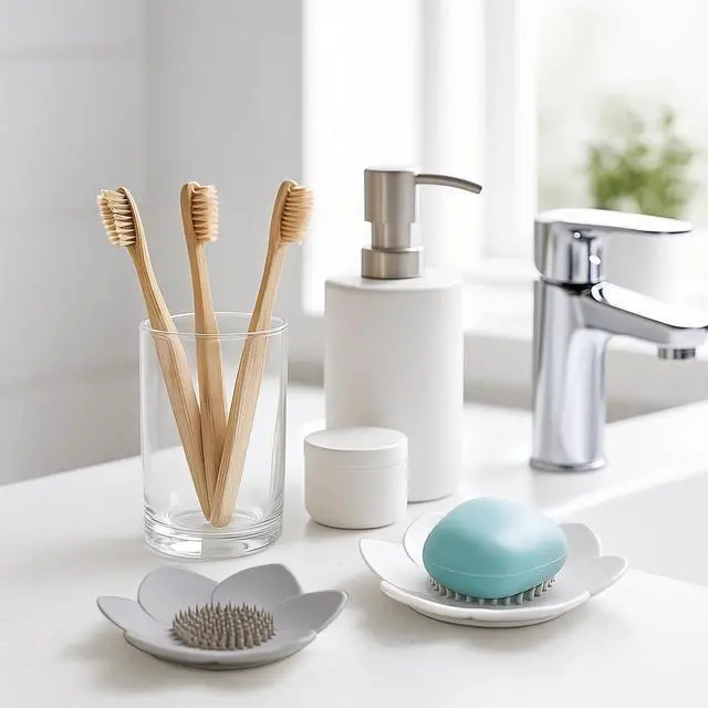 Alt view image 6 of 6 - 2 Pcs Lotus Shape Shower Steamer Tray, Silicone Soap Holder Non-Slip, Flower Shape Draining Soap Dishes with Drainage for Shower Non-Slip Holders Bathtub, Sink & Modern Bathroom Décor