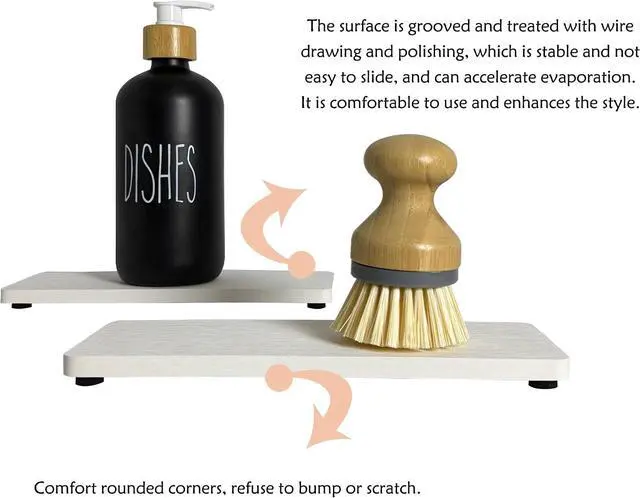 Alt view image 4 of 7 - NiuYichee 2Pcs Sink Stone Soap Tray Water Absorbing Diatomite Coaster