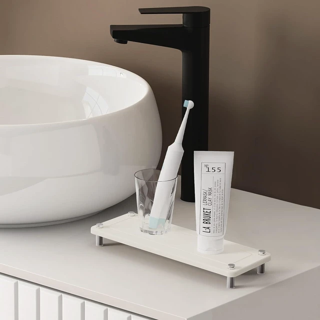 Alt view image 3 of 7 - Kitchen Sink Caddy Diatomite Water Absorbing Stone Tray, White
