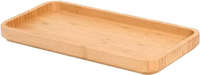Main image of Bamboo Vanity Tray Bamboo Counter Tray Rack for Organizing Decor Display Toilet Tank Top Tray Pallet, Bathroom Storage Vanity Pallet 11.8 x 6 x 0.7in