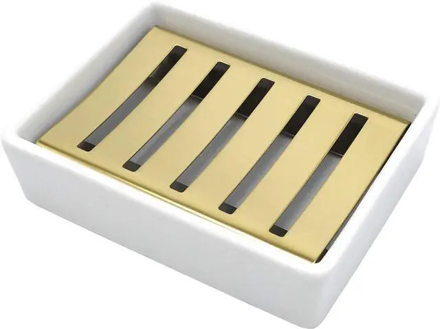 Main image of Ceramic Soap Dish, Bar Soap Holder for Shower, Bathroom Soap Dishes