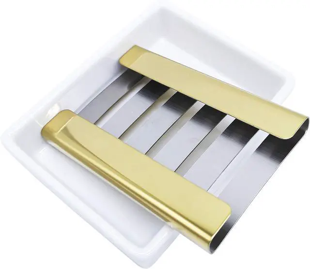 Alt view image 3 of 6 - Ceramic Soap Dish, Bar Soap Holder for Shower, Bathroom Soap Dishes