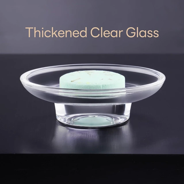Alt view image 2 of 6 - NiHome Glass Shower Steamer Holder, No-Clog Aromatherapy Tray, Clear