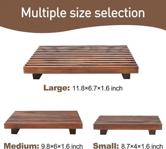 Alt view image 6 of 7 - Kitchen Sink Tray for Bathroom Counter Decorative Wooden Riser Soap Holder