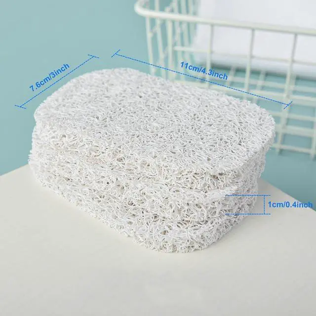 Alt view image 2 of 7 - 4PCS White Soap Holder Pad BPA-Free Savers Pads for Soap Dish,Easy to Clean Soap Lifting Pads Suitable for Shower Kitchen Bathroom Bathroom Travel Hotel Cleaning Products