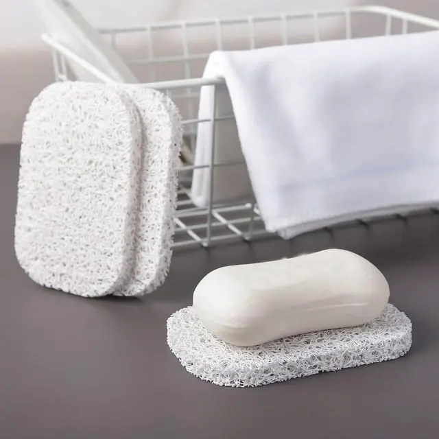 Alt view image 4 of 7 - 4PCS White Soap Holder Pad BPA-Free Savers Pads for Soap Dish,Easy to Clean Soap Lifting Pads Suitable for Shower Kitchen Bathroom Bathroom Travel Hotel Cleaning Products