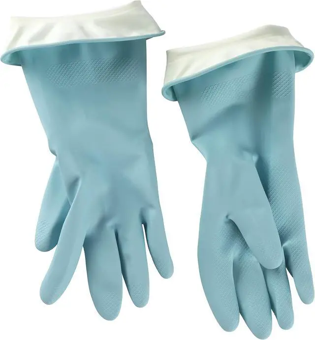 Alt view image 2 of 6 - Casabella Waterblock Premium Gloves Aqua Blue, Large