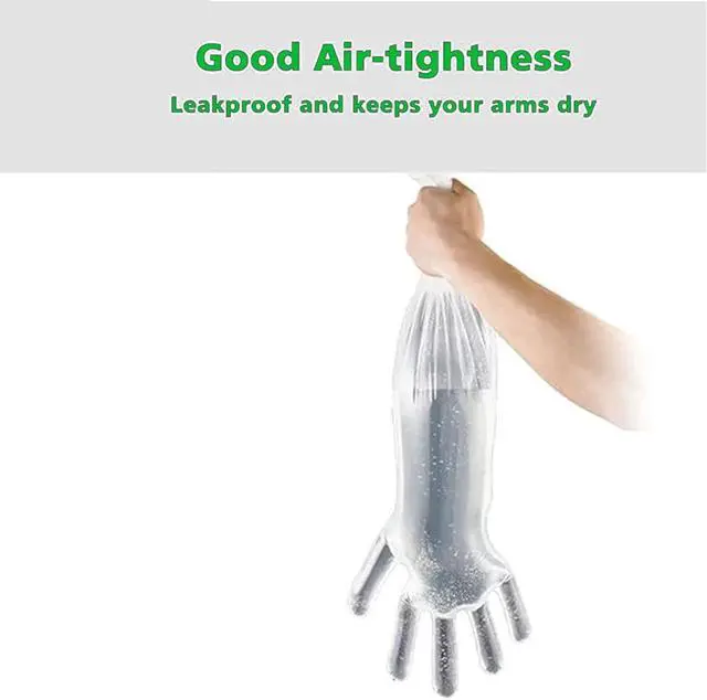 Alt view image 4 of 7 - 50pcs Disposable Long Plastic Gloves, Veterinary Insemination Gloves, Full Arm Long Sleeve, Field Dressing, 35 Inches, Transparent, Waterproof