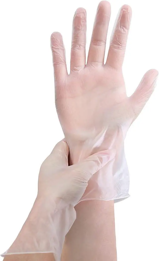 Alt view image 3 of 6 - PEIPU Vinyl Disposable Gloves,Powder Free,Cleaning Service Gloves, Latex Free