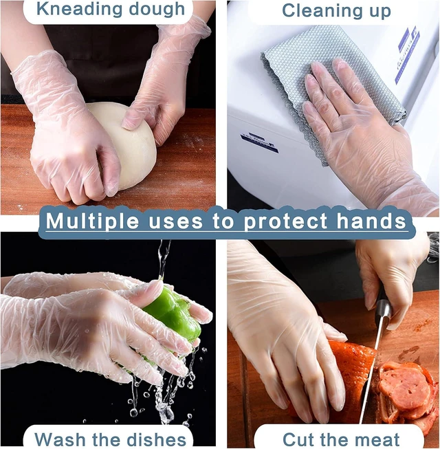 Alt view image 4 of 6 - PEIPU Vinyl Disposable Gloves,Powder Free,Cleaning Service Gloves, Latex Free