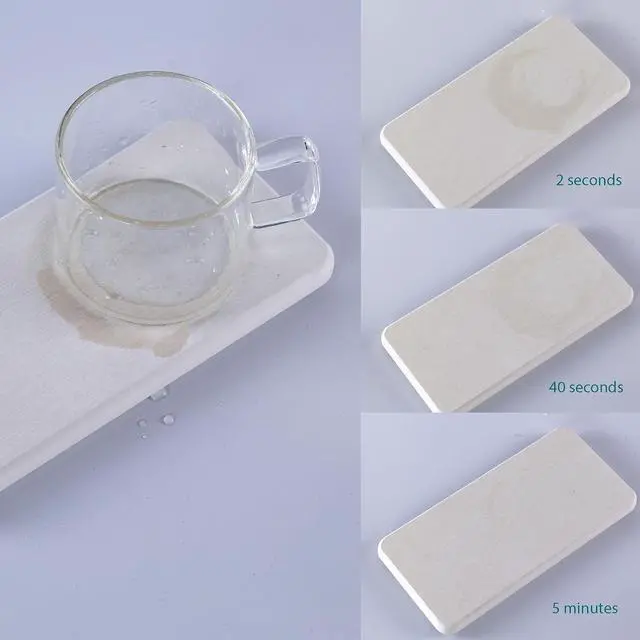 Alt view image 7 of 7 - NiuYichee Set of 4 Water Absorbent Diatomite Coasters, Dish Soap Stone Tray
