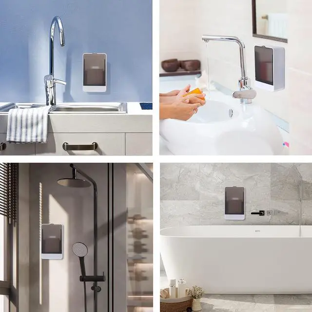 Alt view image 6 of 7 - Bar Soap Holder Dish Shower 2 PCS Self Draining Soap Container with Lid, Wall Mounted Soap Box Tray for Bathroom Bathtub Sink, Waterproof White, Adhesive Include (White)