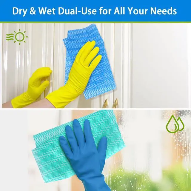 Alt view image 4 of 7 - AIDEA Cleaning Wipes, Reusable Paper Towels, Disposable Towels, Domestic Wipes for Dish&Kitchen, 50 Count Multi-Purpose Cleaning Dish Rags, 12 * 12 Inch