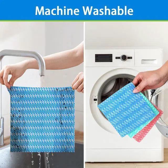 Alt view image 7 of 7 - AIDEA Cleaning Wipes, Reusable Paper Towels, Disposable Towels, Domestic Wipes for Dish&Kitchen, 50 Count Multi-Purpose Cleaning Dish Rags, 12 * 12 Inch