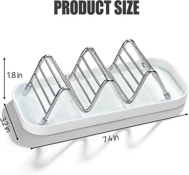 Alt view image 7 of 7 - OZNER Wavy Soap Dish for Shower, 304 Stainless Steel Shampoo Bar Holder with Removable Drip Tray, Self Draining Quick Dry Bar Soap Holder for Shampoo Bars, Conditioner Bars & Soap, 1 Pack