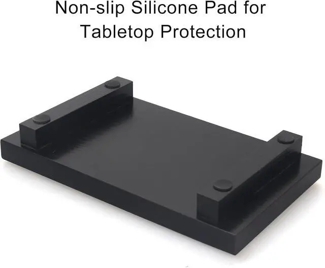 Alt view image 6 of 7 - Black Wooden Bathroom Sink Counter Tray Decor Small Pedestal Stand Display