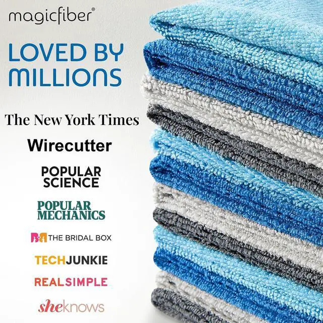 Alt view image 2 of 7 - MagicFiber Microfiber Cleaning Cloth, Rags & Dish Towels, 12pk, Large 13x11