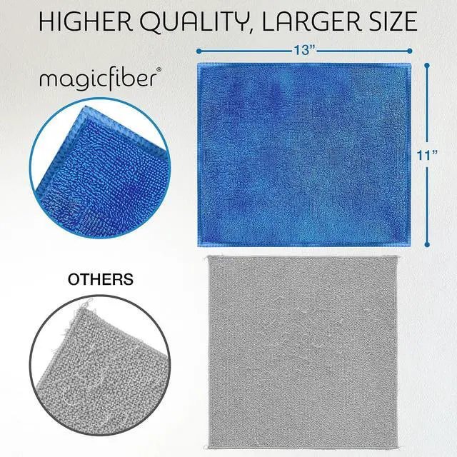 Alt view image 3 of 7 - MagicFiber Microfiber Cleaning Cloth, Rags & Dish Towels, 12pk, Large 13x11
