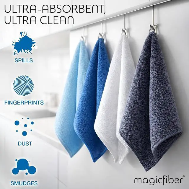 Alt view image 5 of 7 - MagicFiber Microfiber Cleaning Cloth, Rags & Dish Towels, 12pk, Large 13x11
