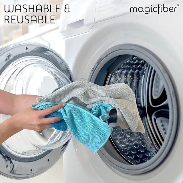 Alt view image 7 of 7 - MagicFiber Microfiber Cleaning Cloth, Rags & Dish Towels, 12pk, Large 13x11