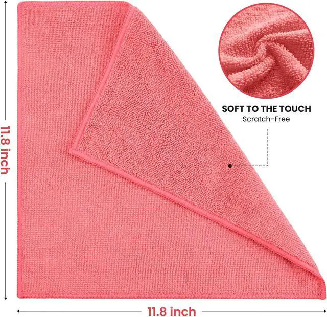 Alt view image 2 of 7 - SIFANGKE Microfiber Cleaning Cloth, 12 Pack Assorted Color Cleaning Rags for Housekeeping, Colorful Reusable Microfiber Towels for Car, Kitchen, Bathroom and Household Cleaning Supplies, 11.8"X11.8"
