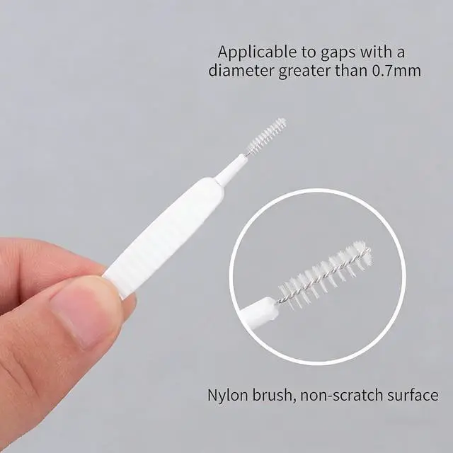 Alt view image 3 of 6 - 20 Pieces Shower Head Cleaning Brush for Small Hole, 2026 New Multifunctional Shower Head Cleaner Tool, Gap Hole Anti-Clogging Cleaning Brush for Showers Heads, Household Bathroom (White)