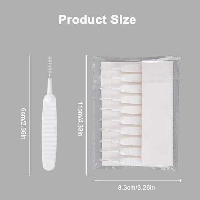 Alt view image 6 of 6 - 20 Pieces Shower Head Cleaning Brush for Small Hole, 2026 New Multifunctional Shower Head Cleaner Tool, Gap Hole Anti-Clogging Cleaning Brush for Showers Heads, Household Bathroom (White)