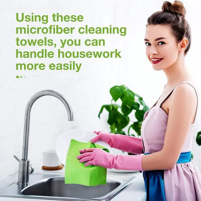 Alt view image 5 of 7 - Patelai 9 Pcs Fish Scale Streak Free Microfiber Glass Mirror Cleaning Cloth
