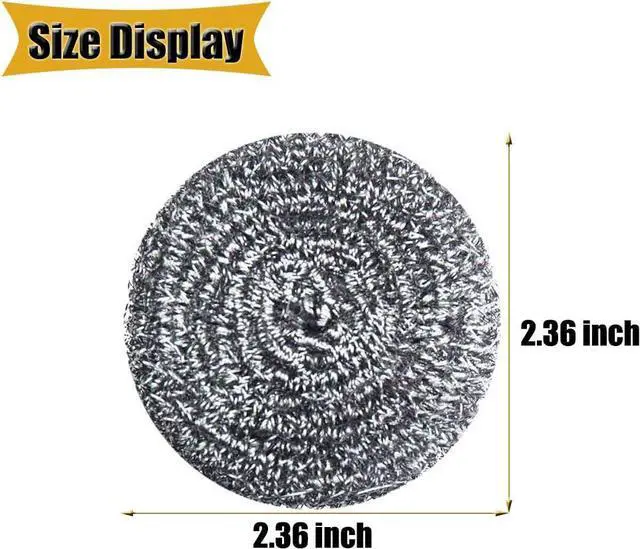 Alt view image 2 of 6 - 16 PCS Stainless Steel Sponges Scrubbers Cleaning Ball Utensil Scrubber Density Metal Scrubber Scouring Pads Ball for Pot Pan Dish Wash Cleaning for Removing Rust Dirty Cookware Cleaner (16 Packs)