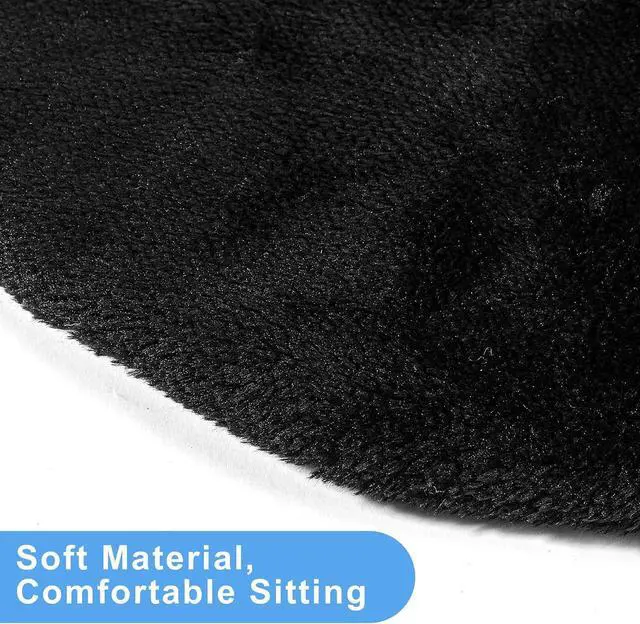 Alt view image 3 of 7 - Bremorou Microfiber Toilet Lid Cover Soft Velvet Toilet Cover Machine Washable Absorbent Comfortable Durable Adjustable Toilets Seat Covers Fits Most Toilets Lids Elastic Bottom Fabric Seat (Black)