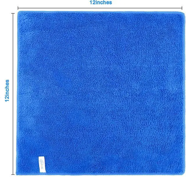 Alt view image 7 of 7 - Microfiber Cleaning Cloth - 12 Pcs Premium Microfiber Towels, Highly Absorbent, Reusable Household Cleaning Supplies - for Kitchen Towels, Dust Cloth, Cleaning Rags, 12" x 12"