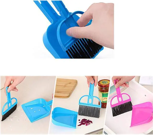Alt view image 7 of 7 - Mini Dustpan and Brush Set Mini Broom and Dustpan Set for Home Kitchen Desk