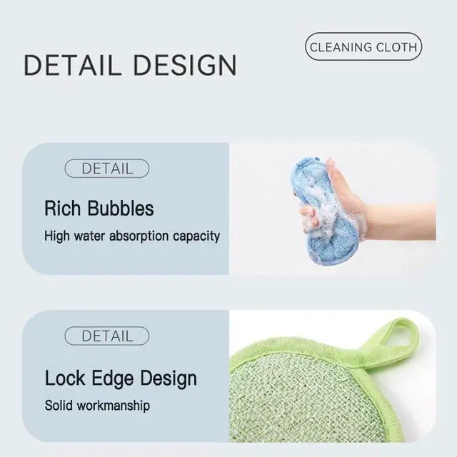 Alt view image 6 of 7 - Dish Sponge Kitchen Sponges,Scrub Sponges,Double Sided Cleaning,Non Scratch,Ultra fine Fiber Wiping+Stainless Steel Wire to Remove Stubborn Stains,Durable Thickening (Large 6-Pack)