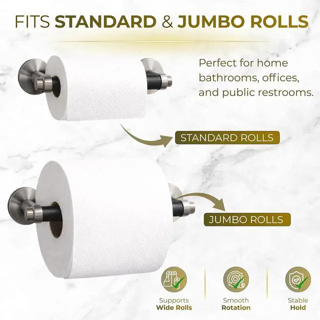 Alt view image 4 of 7 - Black Toilet Paper Holder Spring Rod | Toilet Paper Roller Replacement | 6 Inch Toilet Paper Holder Replacement Rod | Durable Plastic Spindle Fits All Standard Tissue Rolls