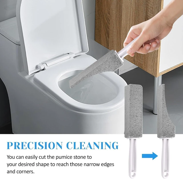 Alt view image 4 of 7 - 4 Pack Toilet Pumice Stone with Handle,Pumice Stone Toilet Bowl Cleaner