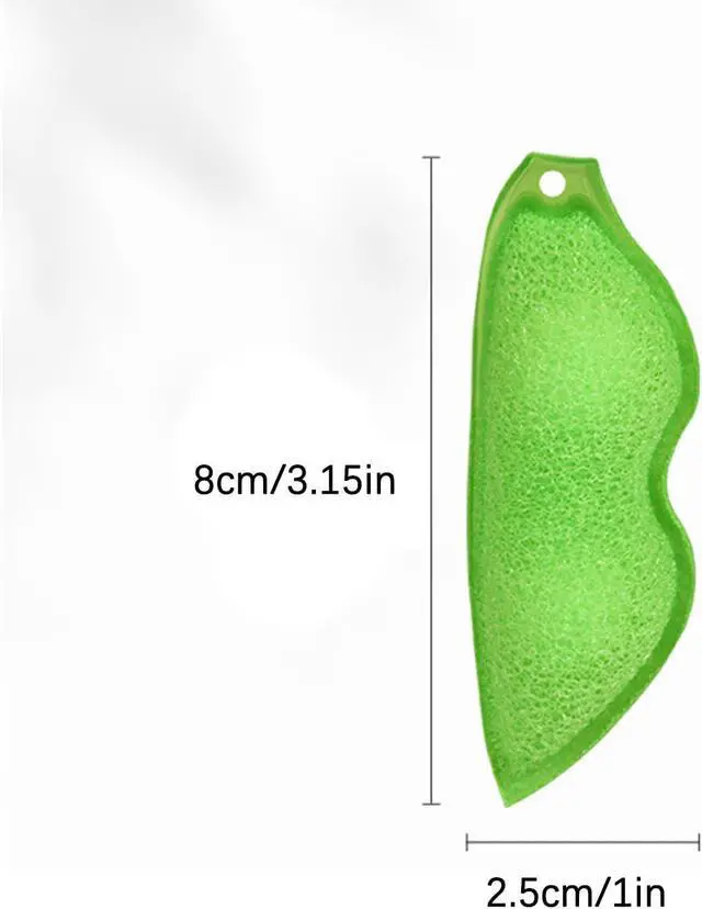 Alt view image 2 of 7 - Multipurpose Bean Shaped Sponge Set - 3 Pack Heat Resistant Bottle & Internal Cleaning Sponges - Reusable entreprises Bottle Cleaning Tools