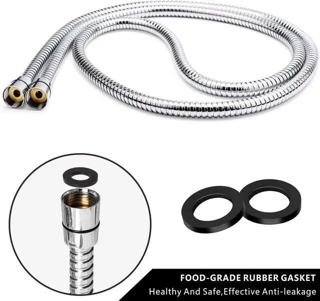 Alt view image 4 of 7 - 4 Pack Shower Head Gasket, 3/4" Rubber Washer for 1/2" Fixed Shower Head/Handheld Shower Hose Connector, Creates A Seal to Prevent Leakage