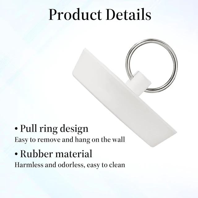 Alt view image 4 of 7 - Rubber Sink Stopper, 2 Pcs 1-3/4 Inch Sink Drain Plug White Bath Plug Stopper for Tub with Hanging Ring Universal Bathtub Plug Drain Stopper for Kitchen Bathroom Shower Laundry
