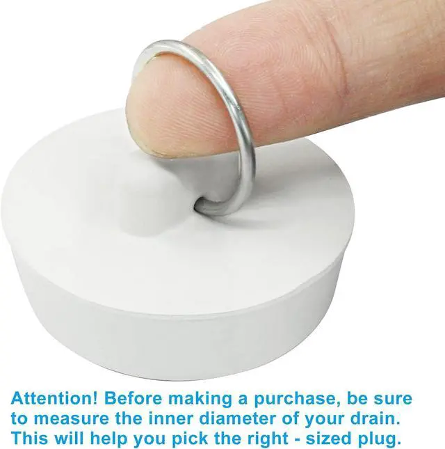 Alt view image 5 of 5 - 2 Pack Rubber Drain Stopper 1-1/2 Inch Bathtub Drain Plug