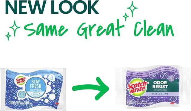 Alt view image 2 of 7 - Scotch-Brite Scrub Dots Non-Scratch Scrub Sponge, Rinses Clean, for Washing Dishes and Cleaning Kitchen, 3 Scrub Sponges