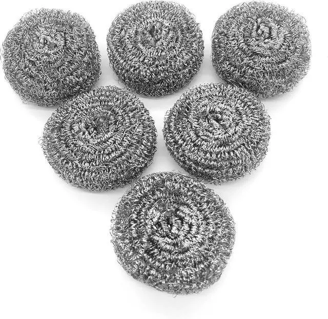 Main image of KTOJOY 6 Pack Stainless Steel Wool Scrubber, Scouring Pads