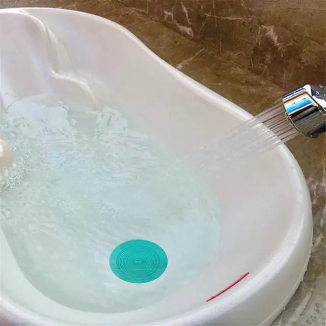 Alt view image 6 of 7 - tifanso 2PCS 6" Silicone Bathtub Drain Stopper & Hair Catcher for Bathroom