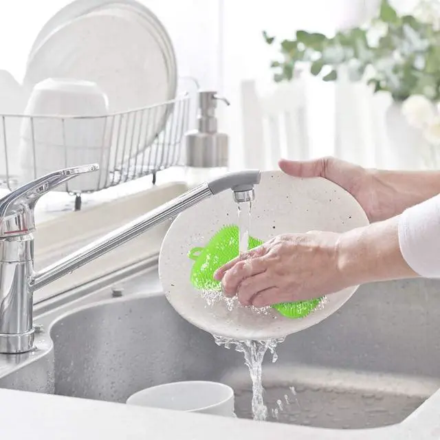 Alt view image 4 of 7 - 3PCS Silicone Dish Sponges, Multi-Purpose Kitchen Gadget Brush