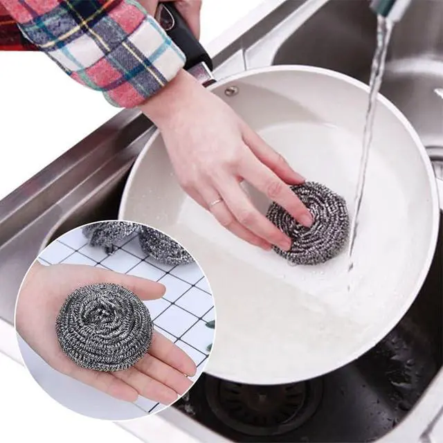 Alt view image 7 of 7 - KTOJOY 6 Pack Stainless Steel Wool Scrubber, Scouring Pads