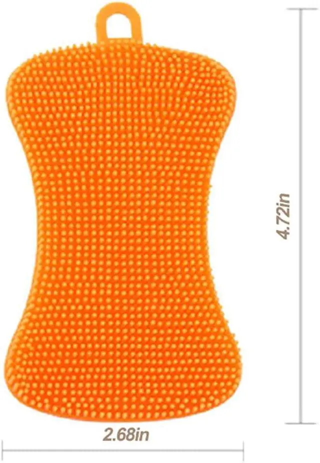 Alt view image 3 of 7 - 3PCS Silicone Dish Sponges, Multi-Purpose Kitchen Gadget Brush
