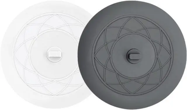 Main image of Tub Stopper 2PCS,Bathtub Drain Stopper,6 inches Bathtub Tub Drain Cover Stopper,Silicone Drain Plug,Kitchen Bathroom Hair Water Shower Stopper,Large Bathroom Laundry Accessories (Grey/White)